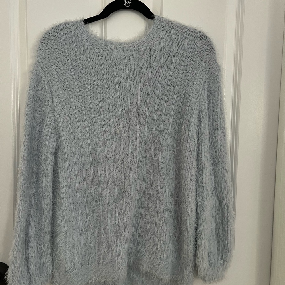 Super fluffy oversized blue Zara kids sweater (size 11/12)